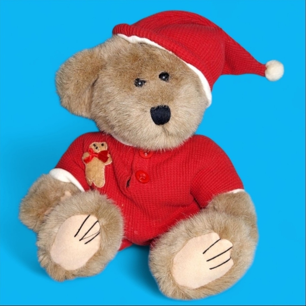 Wishpets Theodore Teddy Bear Plush Stuffed Animal Holiday Vintage 14"